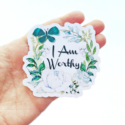 I Am Worthy Vinyl Stickers - 3 pack