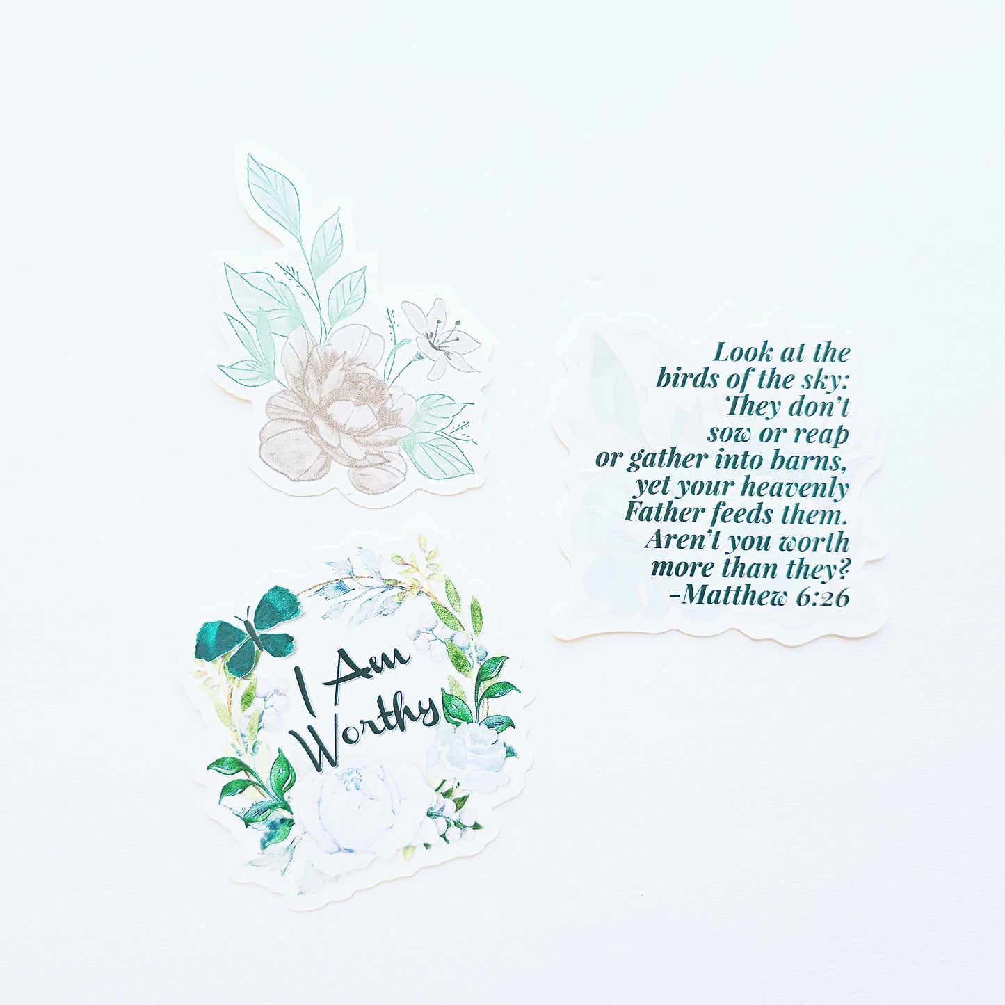 I Am Worthy Vinyl Stickers - 3 pack