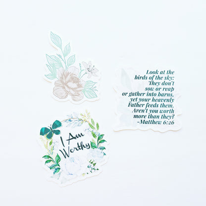 I Am Worthy Vinyl Stickers - 3 pack