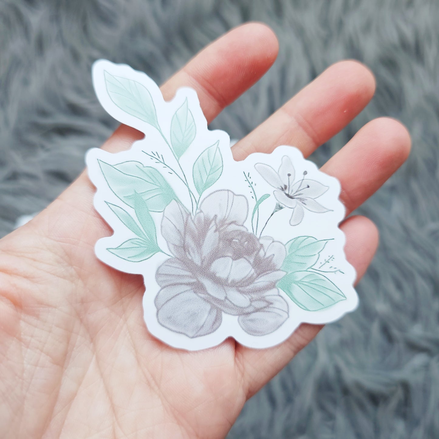 Bible Verse Worthy Flower Vinyl Sticker