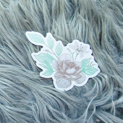 Bible Verse Worthy Flower Vinyl Sticker