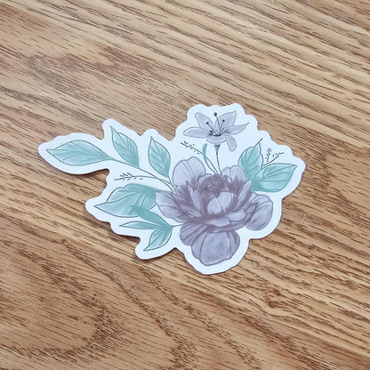 Bible Verse Worthy Flower Vinyl Sticker