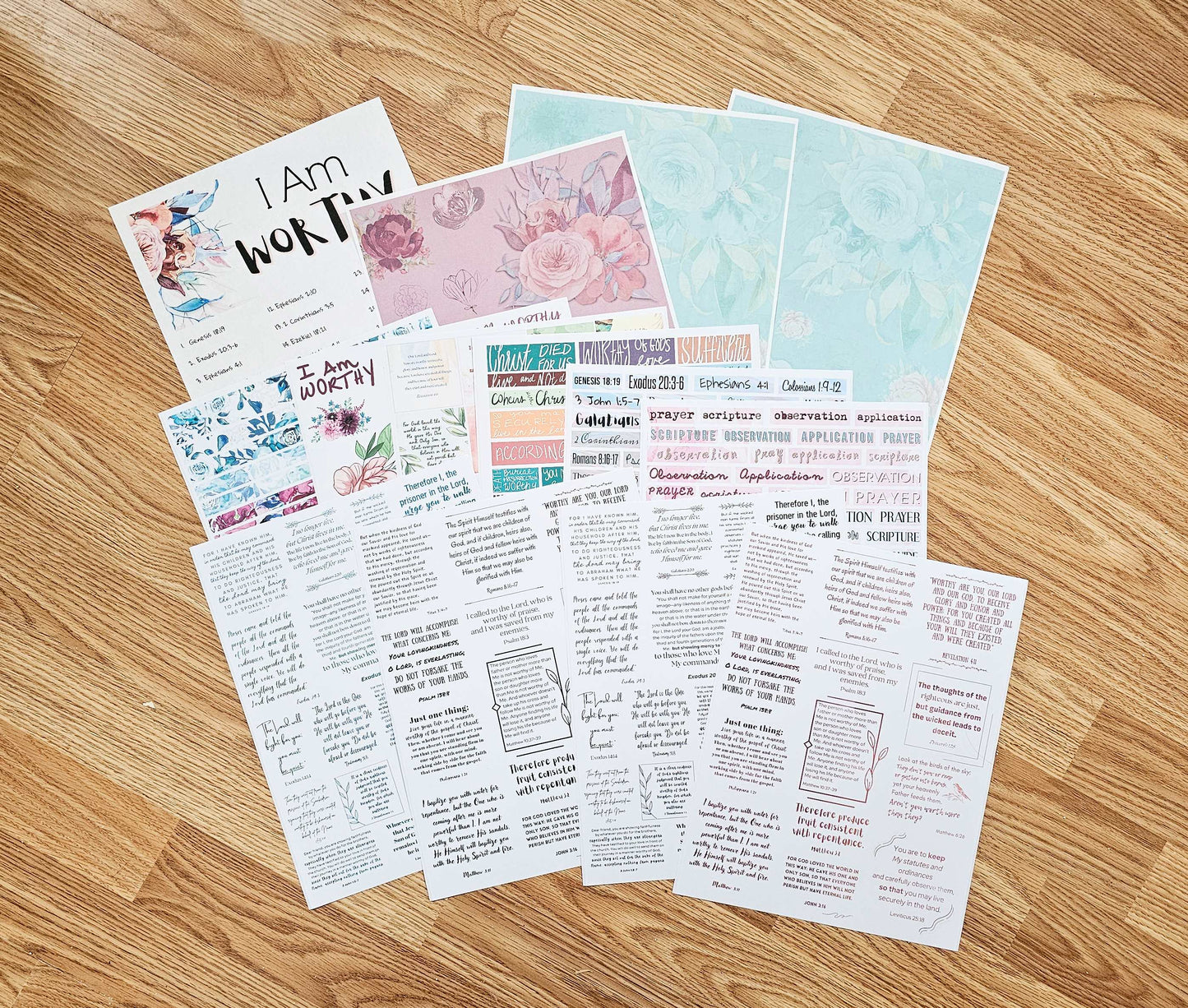 I Am Worthy Bible Journaling Sticker set