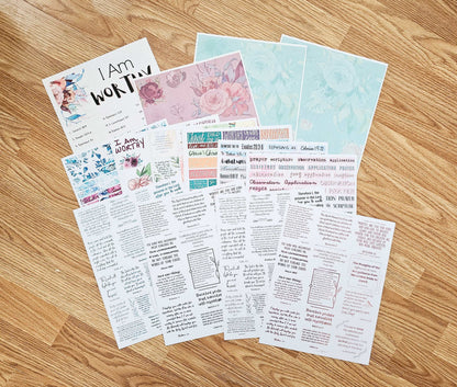 I Am Worthy Bible Journaling Sticker set