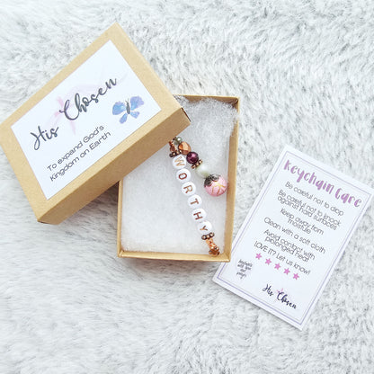 I Am Worthy Word charm Clip-on accessory for women