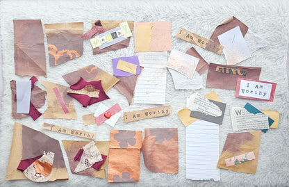 I Am Worthy Creative bible study Handmade Journal Kit with Ephemera