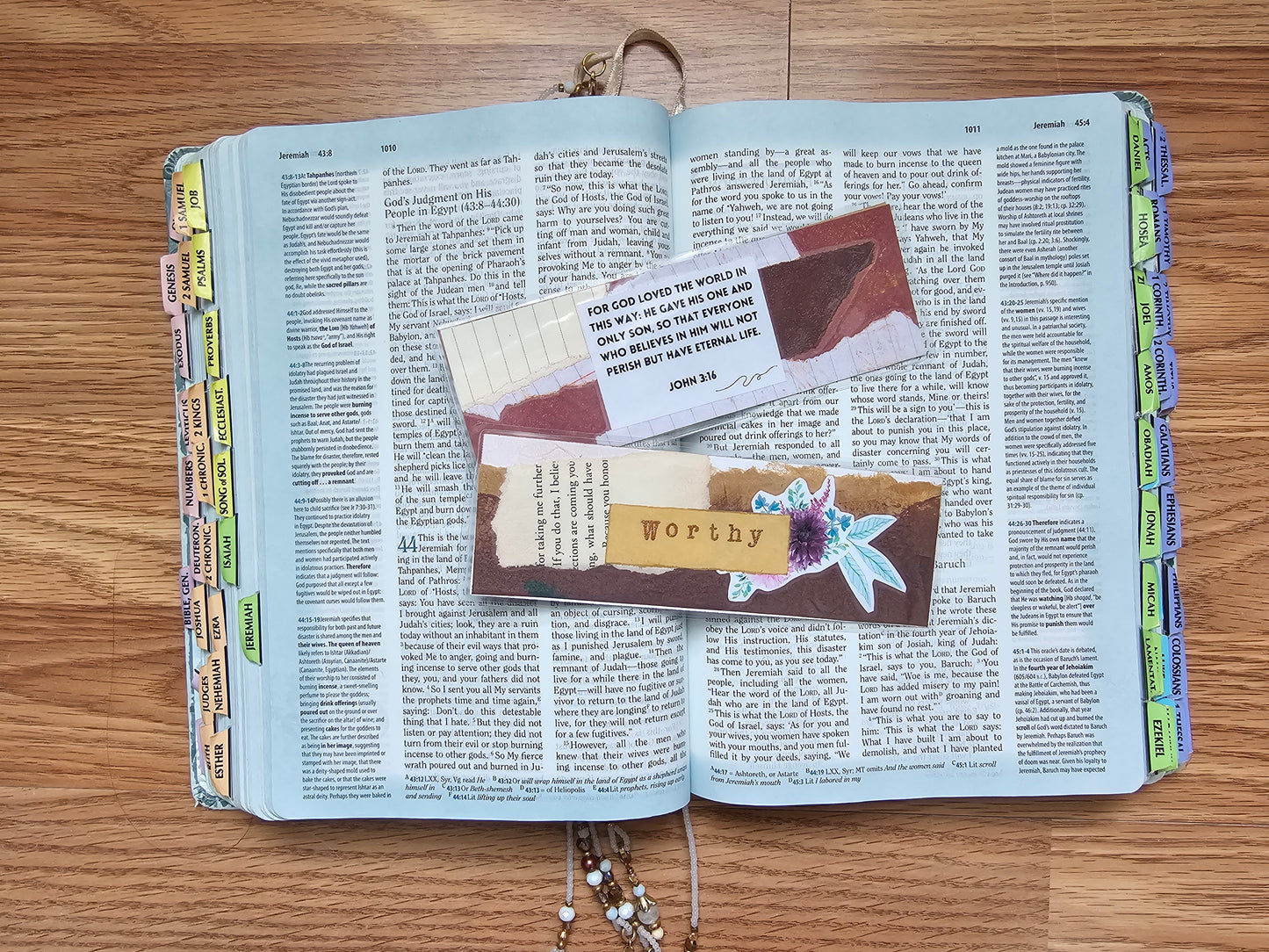 I Am Worthy Bookmark Handmade OOAK