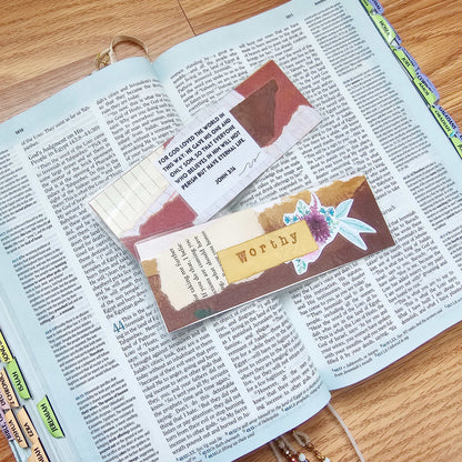 I Am Worthy Bookmark Handmade OOAK