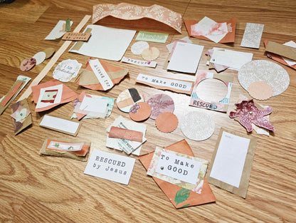 I Am Redeemed Creative bible study Handmade Journal Kit with Ephemera