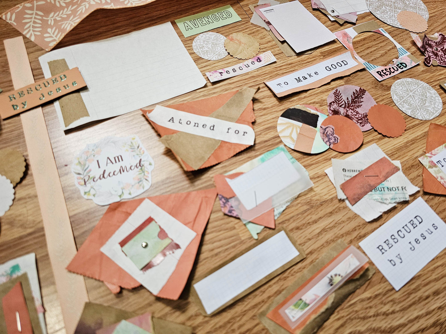 I Am Redeemed Creative bible study Handmade Journal Kit with Ephemera