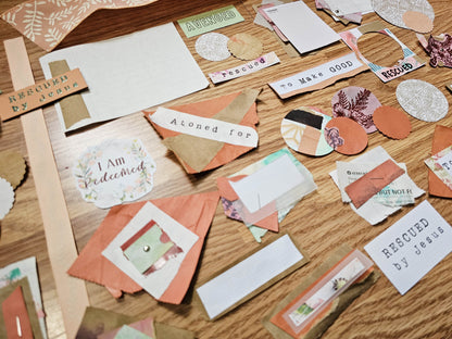 I Am Redeemed Creative bible study Handmade Journal Kit with Ephemera