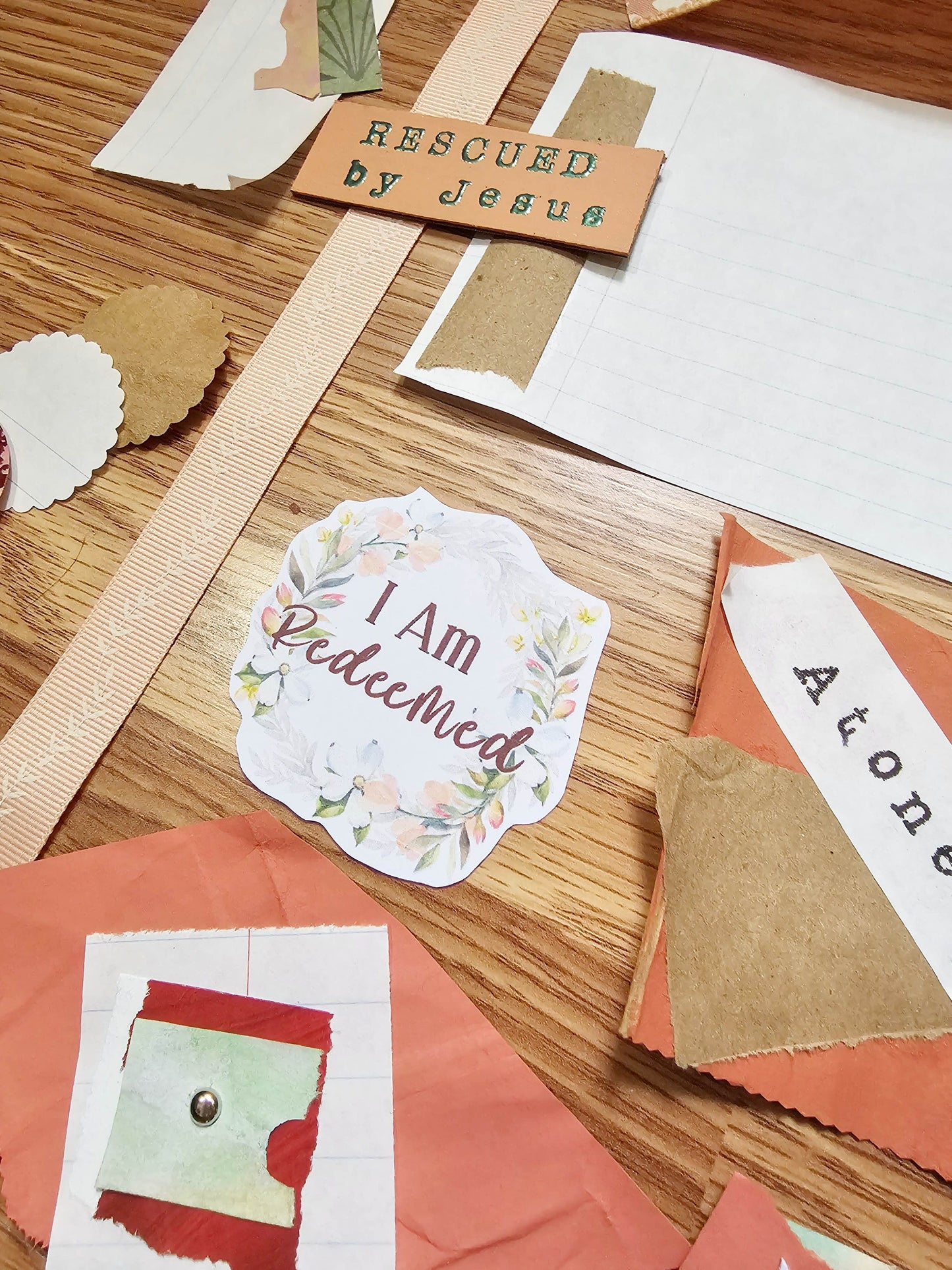 I Am Redeemed Creative bible study Handmade Journal Kit with Ephemera