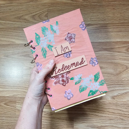 I Am Redeemed Creative bible study Handmade Journal Kit with Ephemera