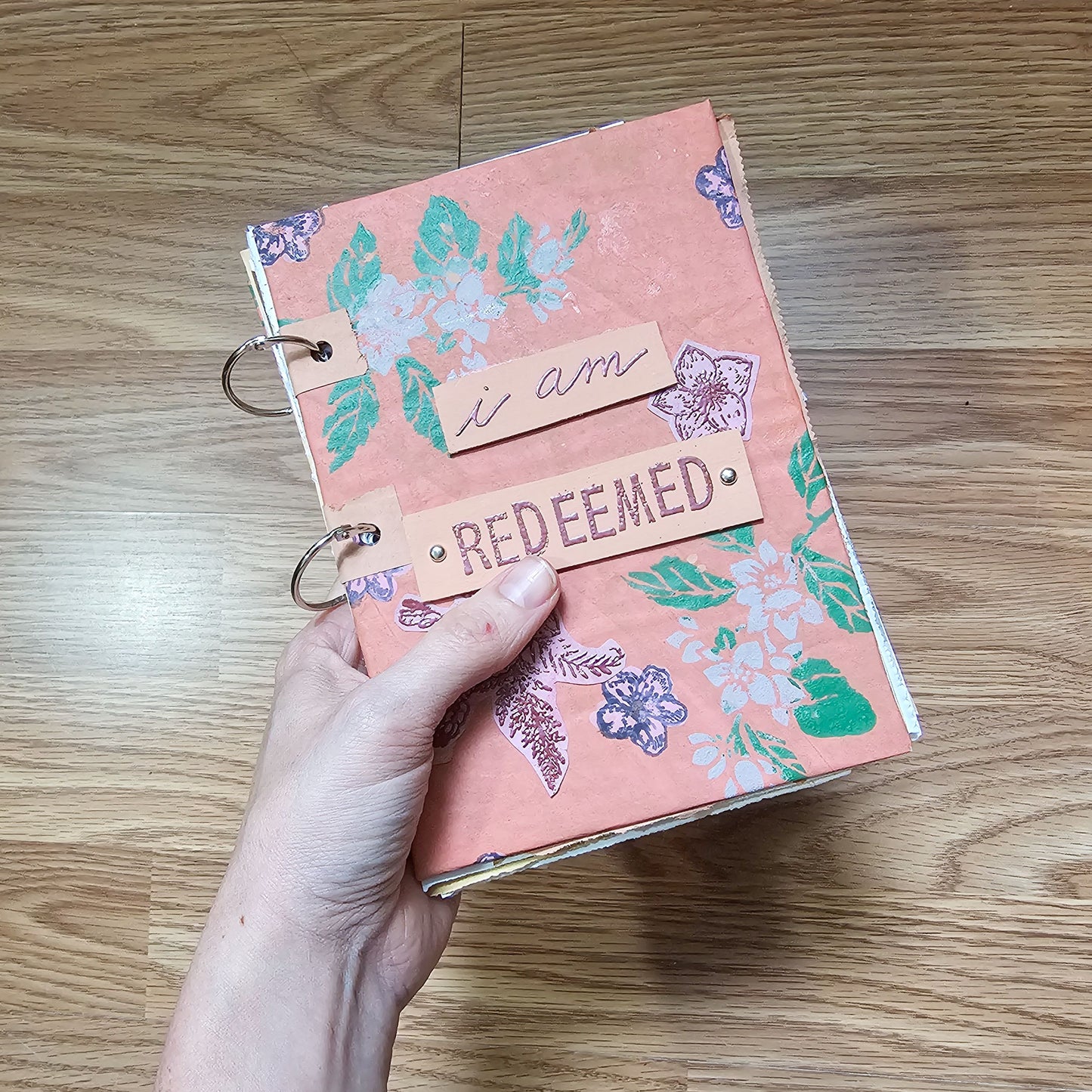 I Am Redeemed Creative bible study Handmade Journal Kit with Ephemera
