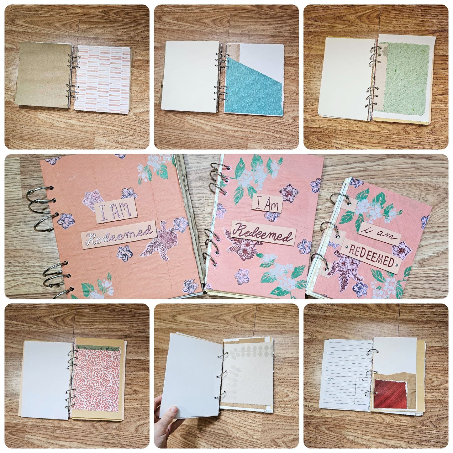 I Am Redeemed Creative bible study Handmade Journal Kit with Ephemera