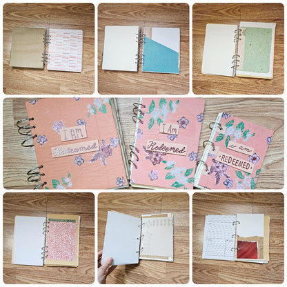 I Am Redeemed Creative bible study Handmade Journal Kit with Ephemera