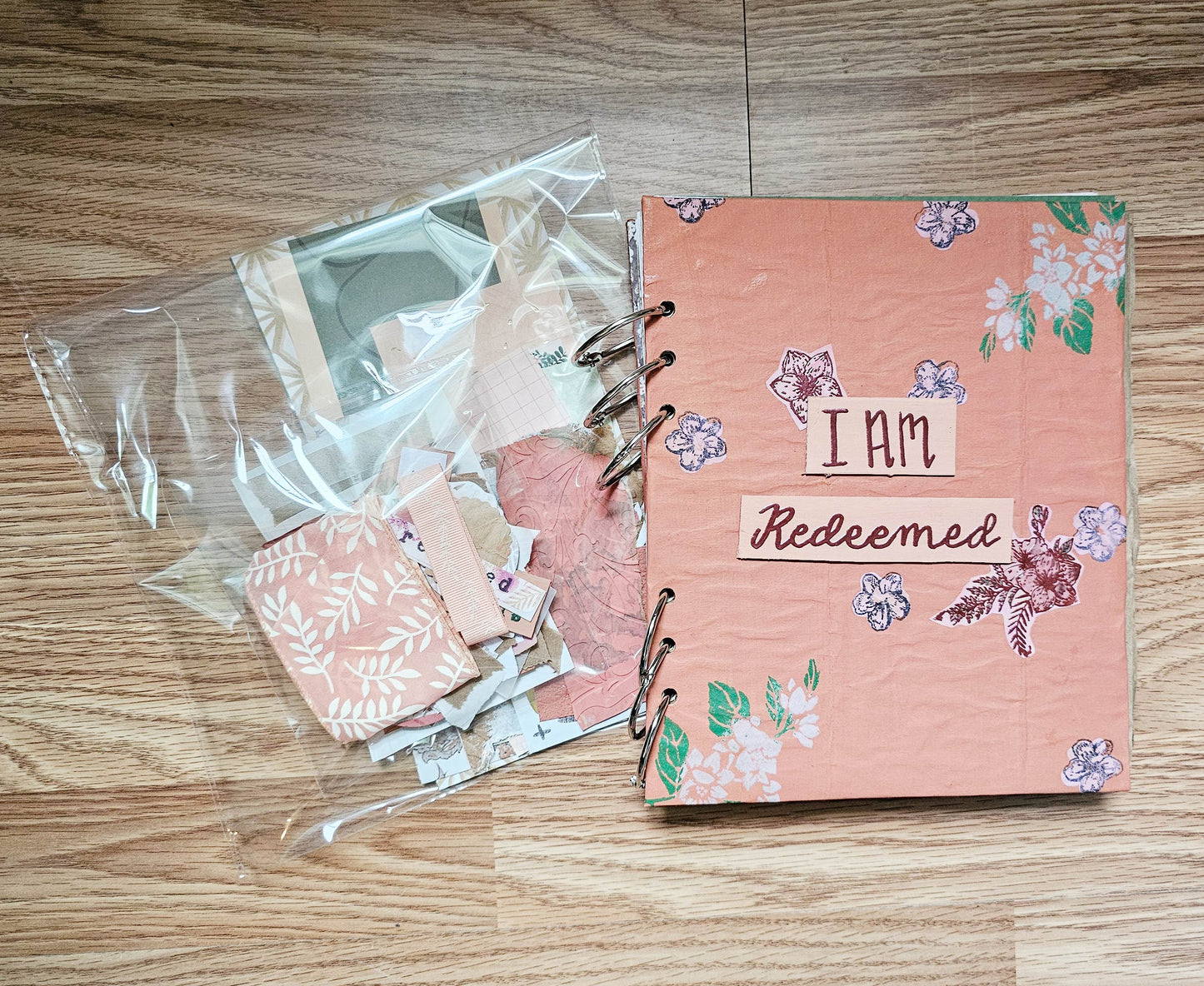 I Am Redeemed Creative bible study Handmade Journal Kit with Ephemera