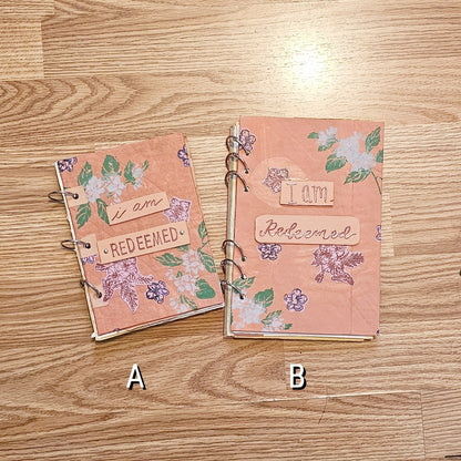 I Am Redeemed Creative bible study Handmade Journal Kit with Ephemera