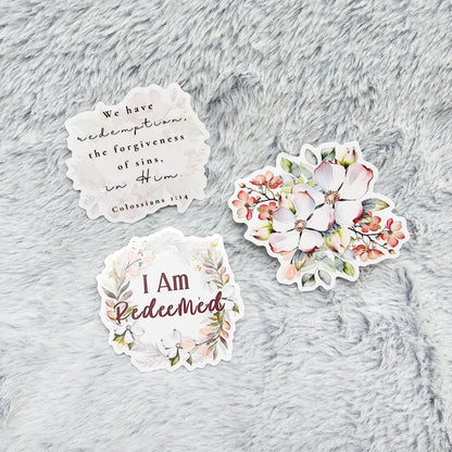 I Am Redeemed Vinyl Stickers - 3 pack