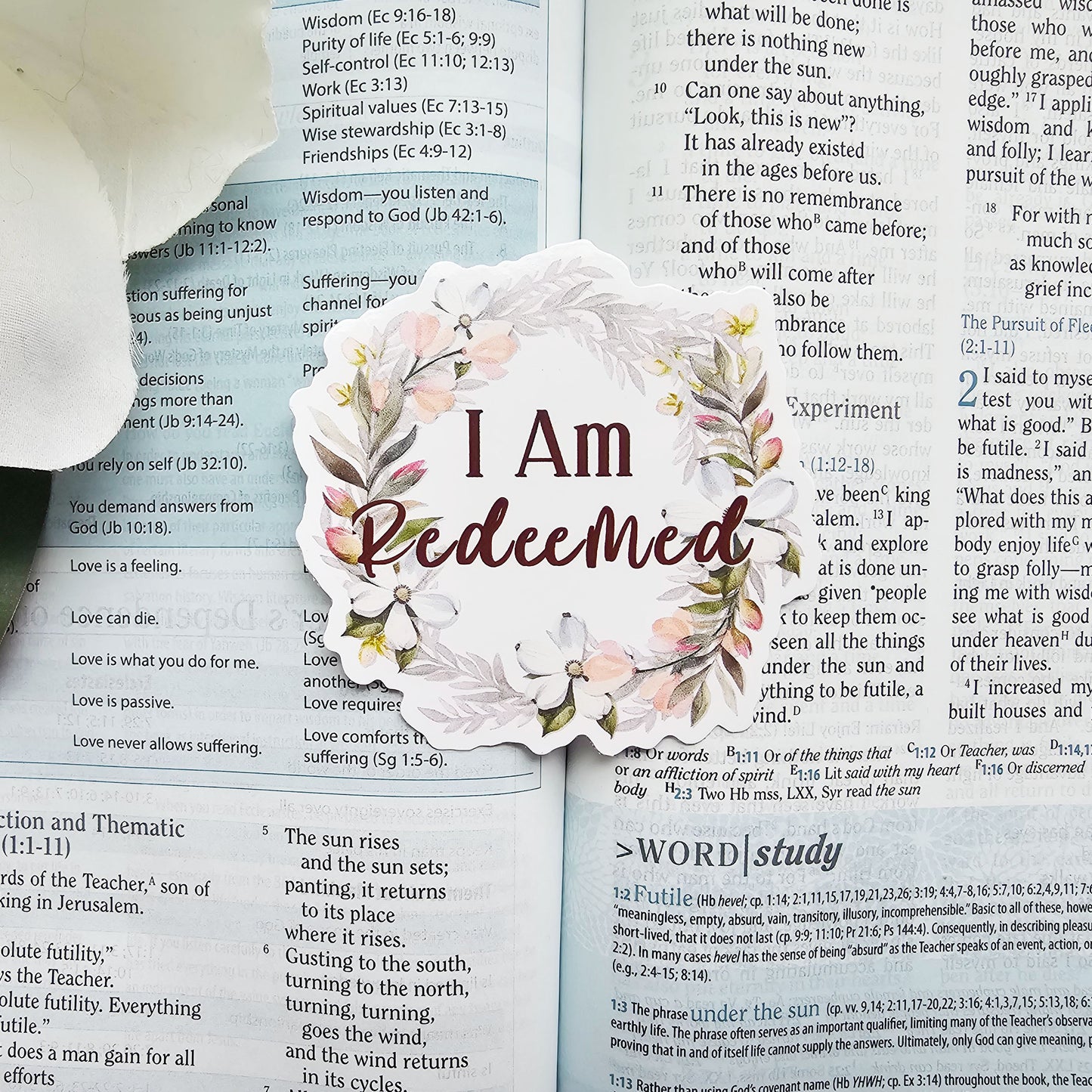 I Am Redeemed Vinyl Stickers - 3 pack