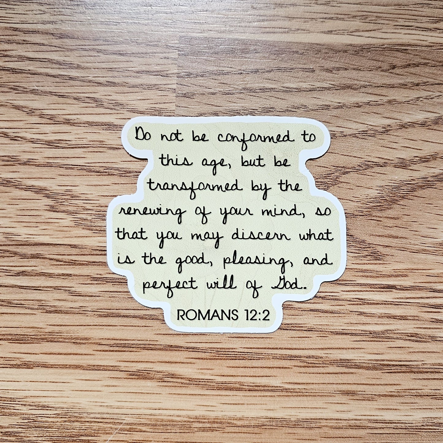 Romans 12:2 Bible Verse Vinyl Sticker Decal