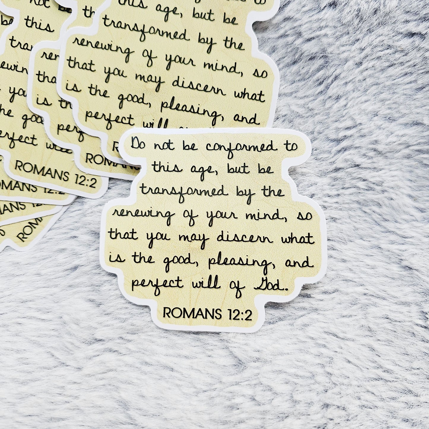 Romans 12:2 Bible Verse Vinyl Sticker Decal