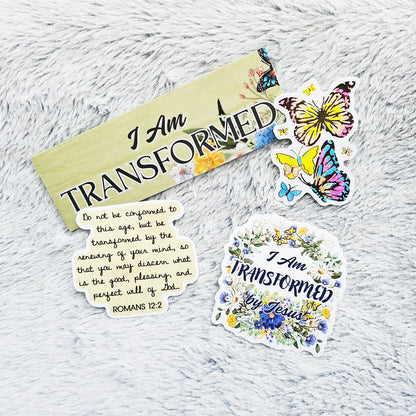 I Am Transformed Bookmark for bible study