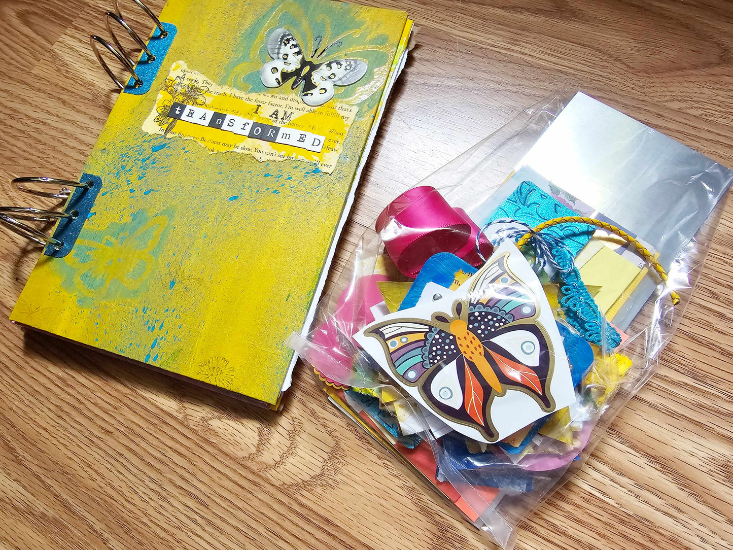 I Am Transformed Creative bible study Handmade Journal Kit with Ephemera