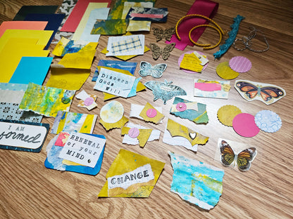 I Am Transformed Creative bible study Handmade Journal Kit with Ephemera