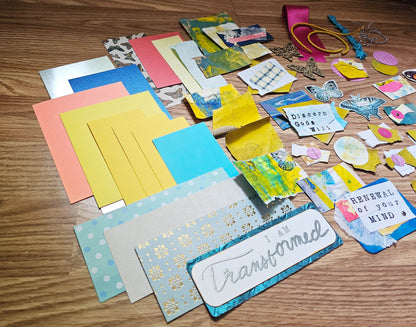 I Am Transformed Creative bible study Handmade Journal Kit with Ephemera
