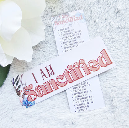 I Am Sanctified Bookmark for bible study