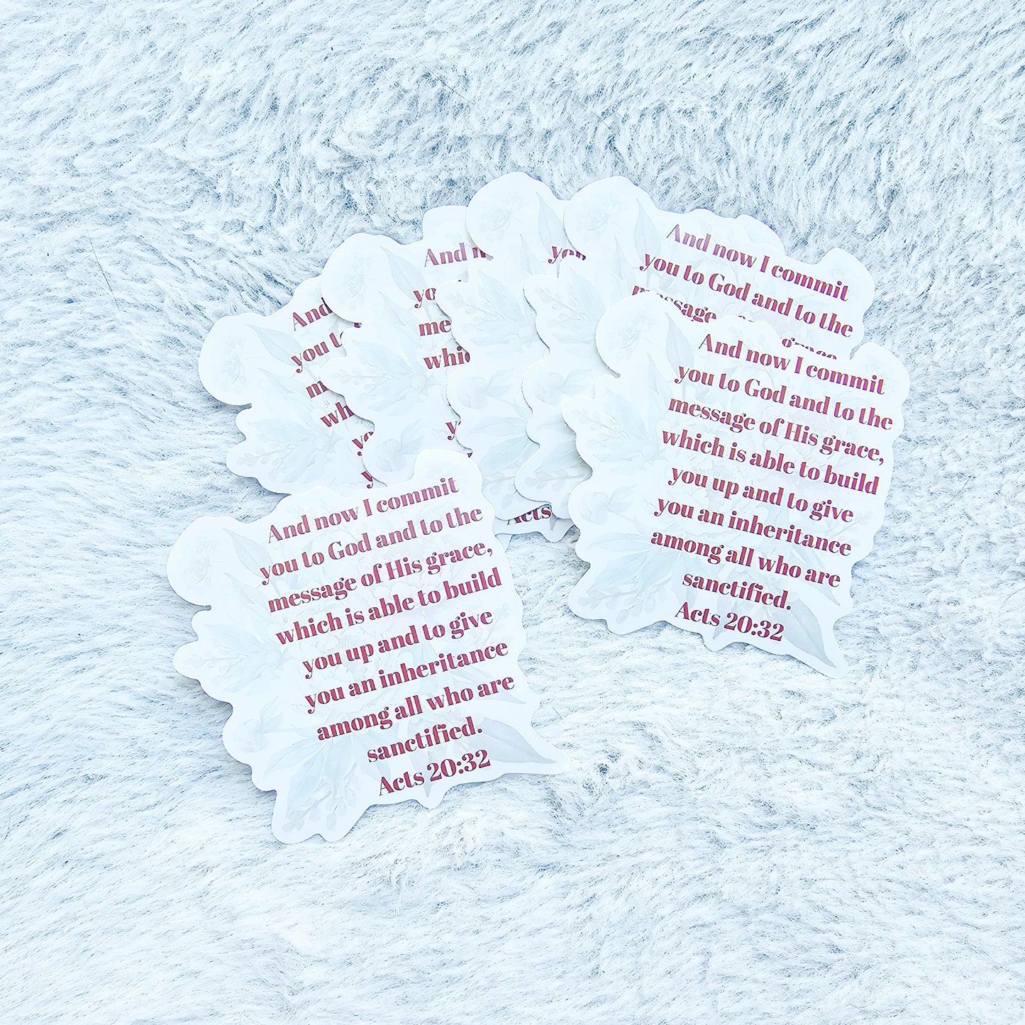 Acts 20:32 Bible verse Waterproof Vinyl Sticker