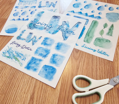 The Living Water Journaling Stickers for bible journaling