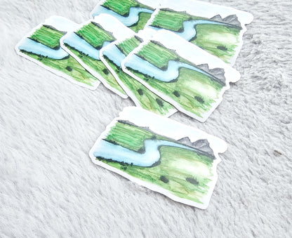 Watercolor Streams of Living Water Vinyl Sticker Decal