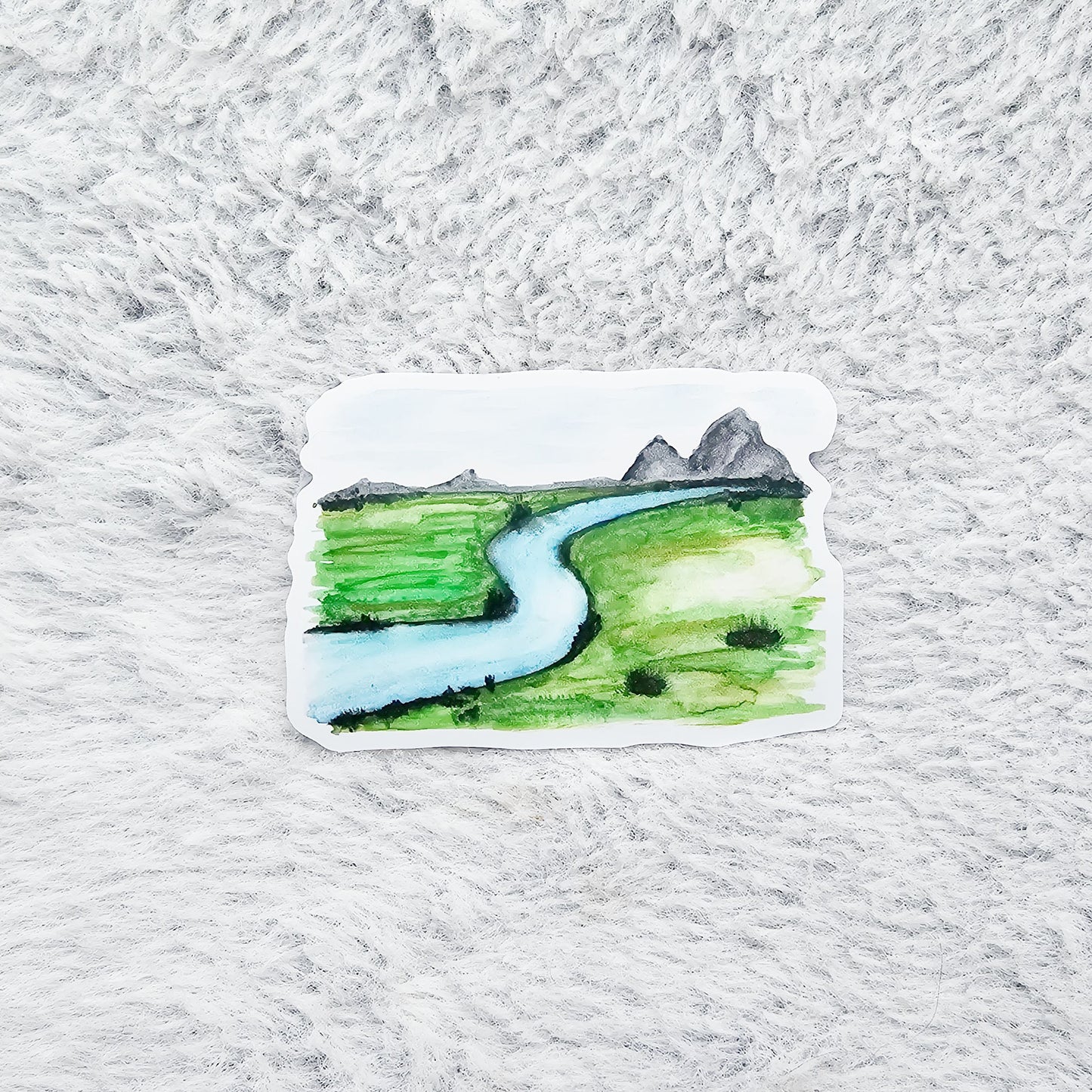 Watercolor Streams of Living Water Vinyl Sticker Decal