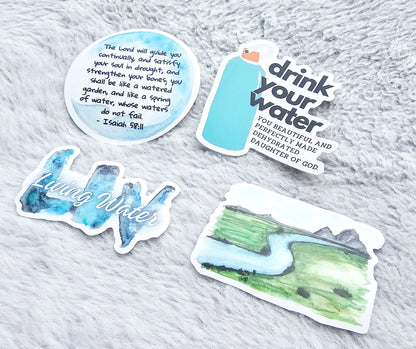 Drink Your Water Vinyl Stickers