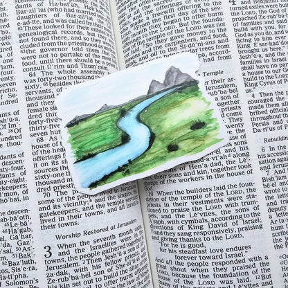 Watercolor Streams of Living Water Vinyl Sticker Decal