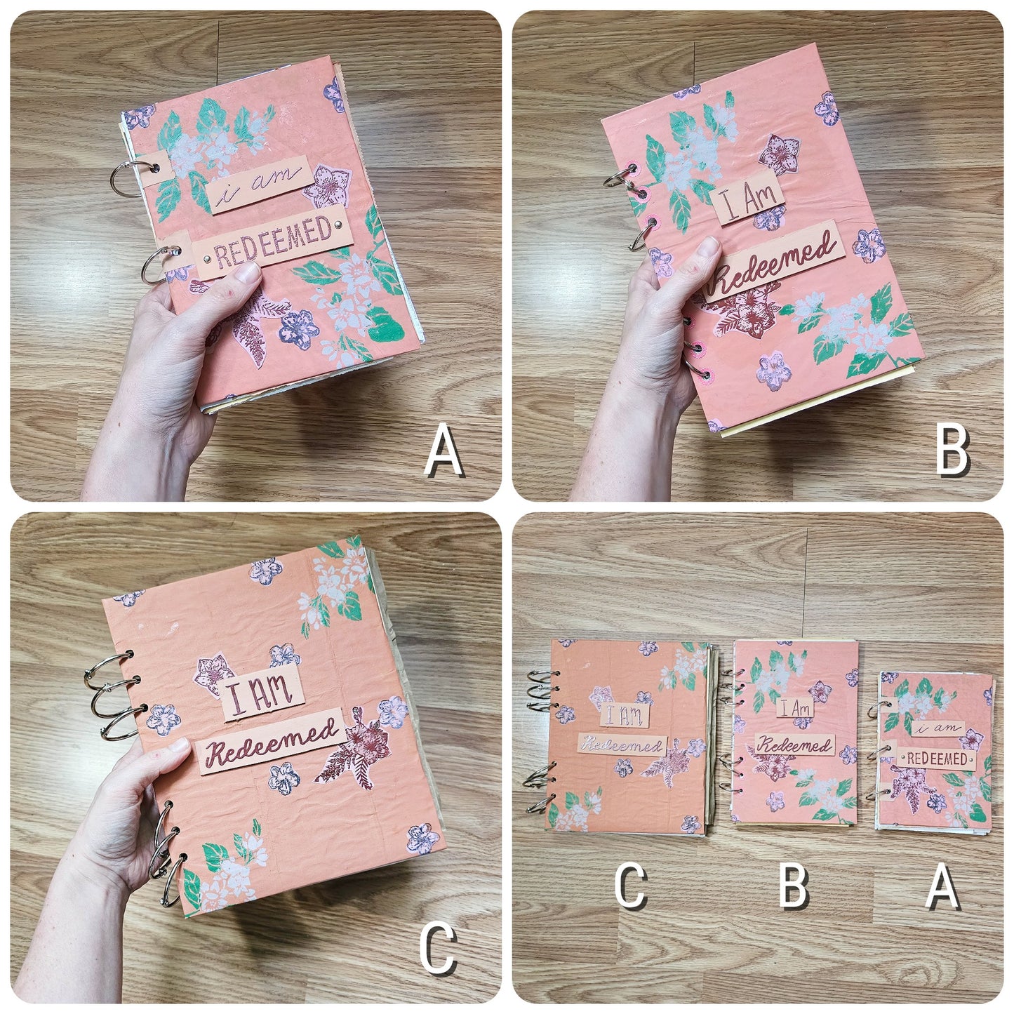 I Am Redeemed Creative bible study Handmade Journal Kit with Ephemera