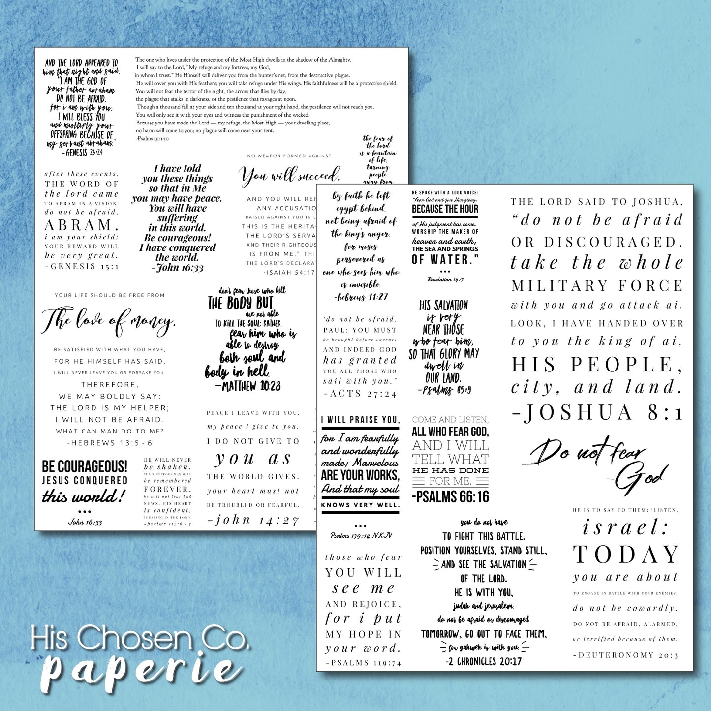 Fighting Fear Bible Journaling Stickers