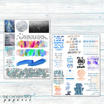 Fighting Fear Bible Journaling Stickers