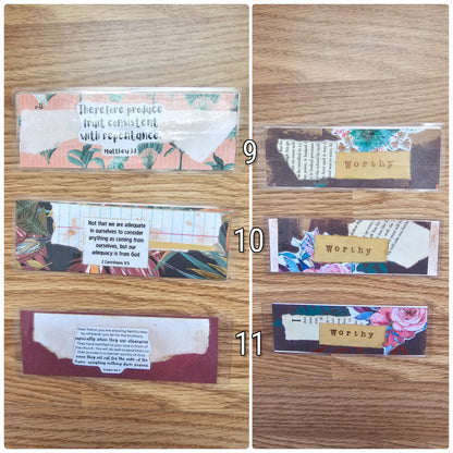 I Am Worthy Bookmark Handmade OOAK