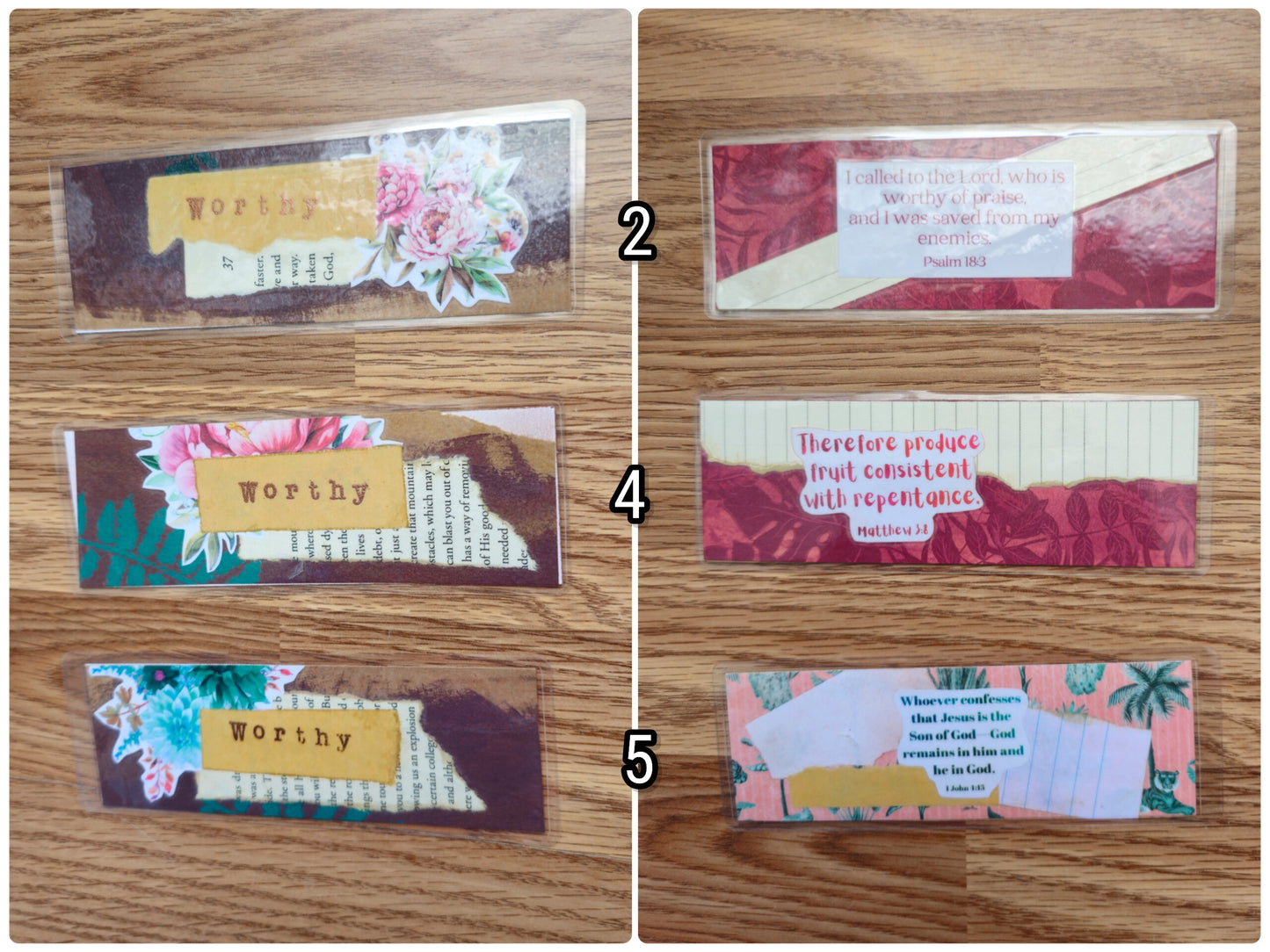 I Am Worthy Bookmark Handmade OOAK