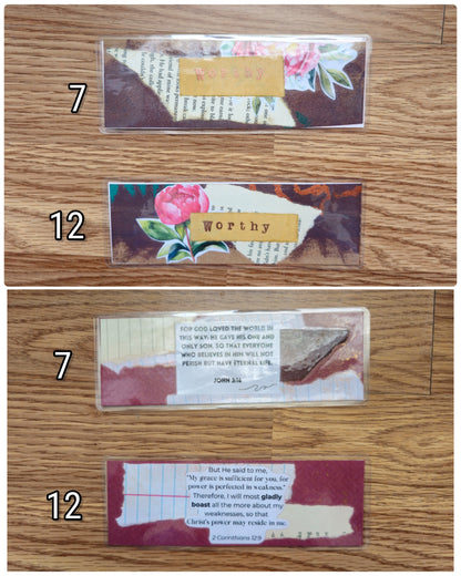 I Am Worthy Bookmark Handmade OOAK