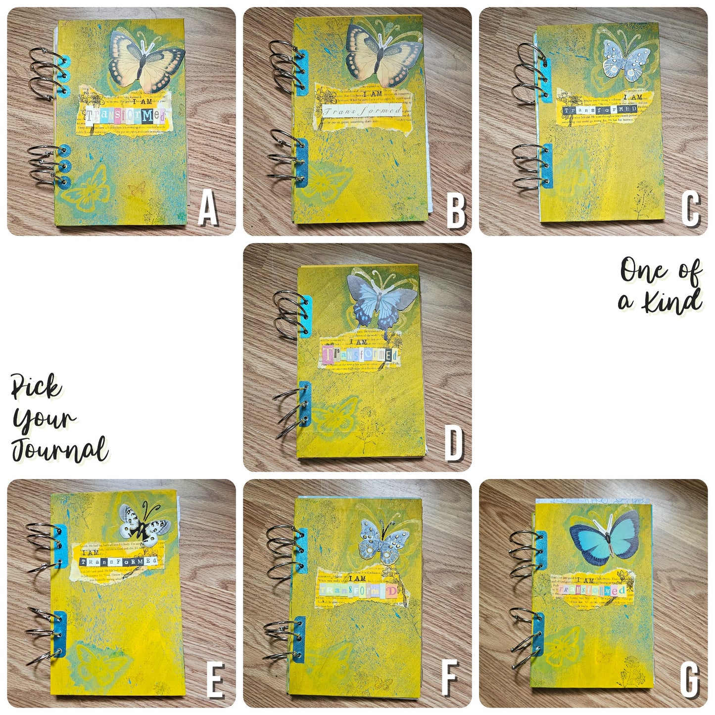 I Am Transformed Creative bible study Handmade Journal Kit with Ephemera