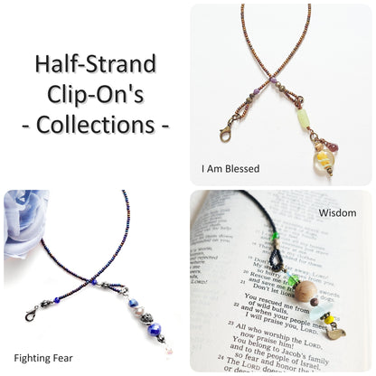 Beaded Bookmark Half-Strand Clip-on Custom