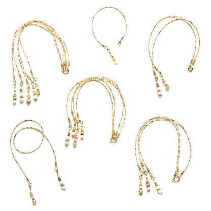 Neutral Mix and Gold Beaded Bible Bookmark