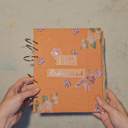 I Am Redeemed Creative bible study Handmade Journal Kit with Ephemera
