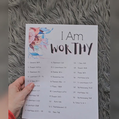 I Am Worthy Bible Journaling Sticker set