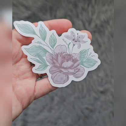 Bible Verse Worthy Flower Vinyl Sticker
