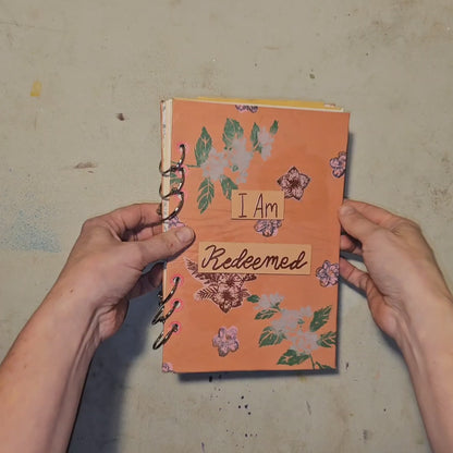 I Am Redeemed Creative bible study Handmade Journal Kit with Ephemera